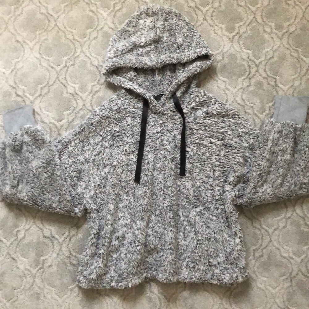 Shein fluffy cropped sweatshirt